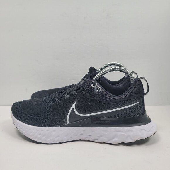 Nike React Infinity Flyknit Women's Black Running Shoes CT2423-002 US Size 9.5 - Picture 2 of 8